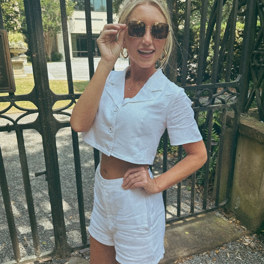 Chic White Two-Piece Set